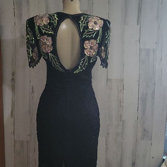 LAWRENCE KEZAR VINTAGE SILL DRESS - Picture 1 of 13